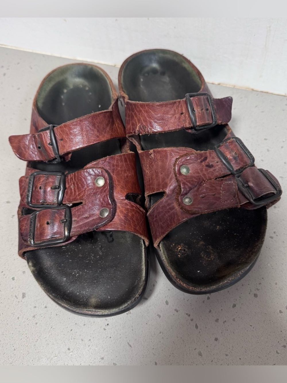 Mephisto Leather Buckle Sandals – Size 9 – Brown – Well Loved